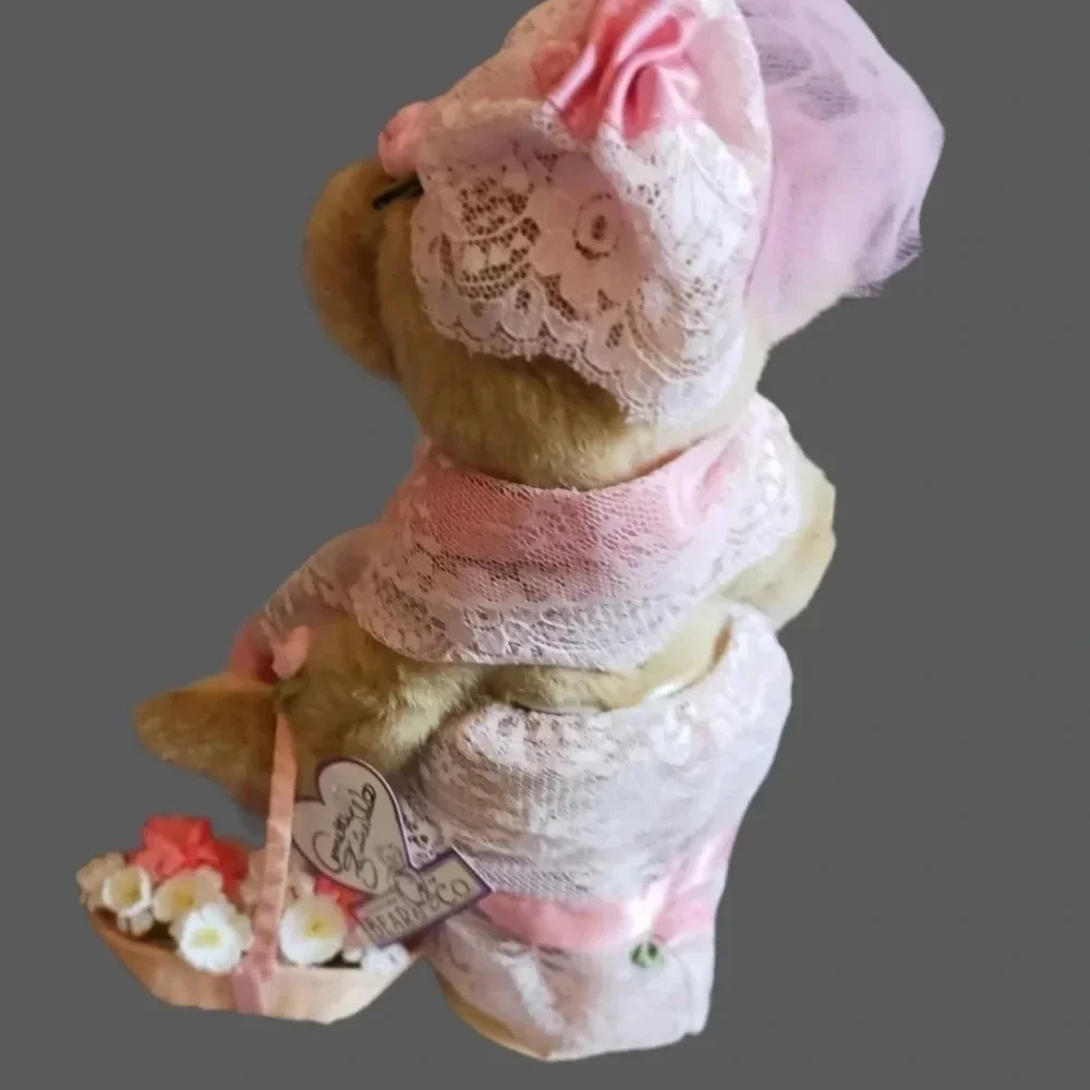 Annette funicello vtg flower girl bear pink lace dress